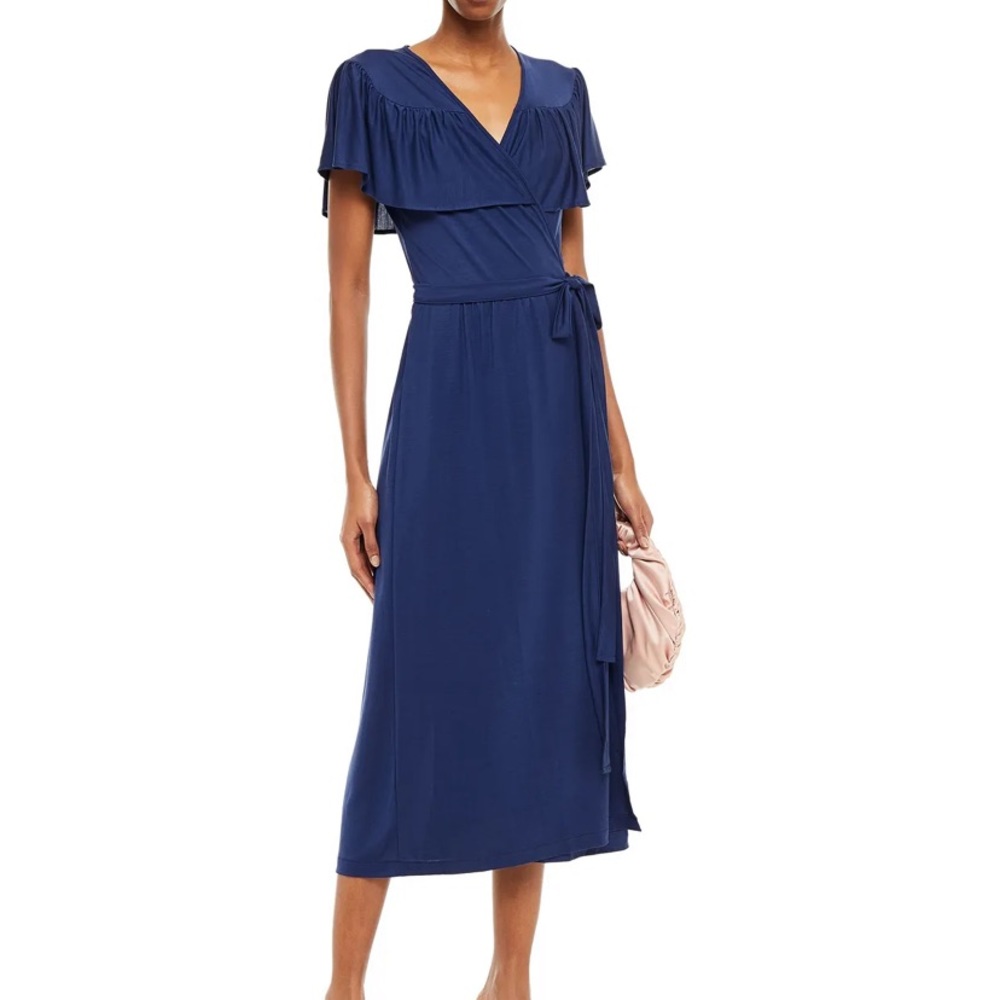 New Baum und pferdgarten blue jersey wrap dress S